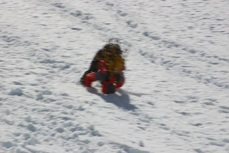 Me Somewhere In The Middle Of 41 Consecutive Forward Rolls Down A Snow Slope